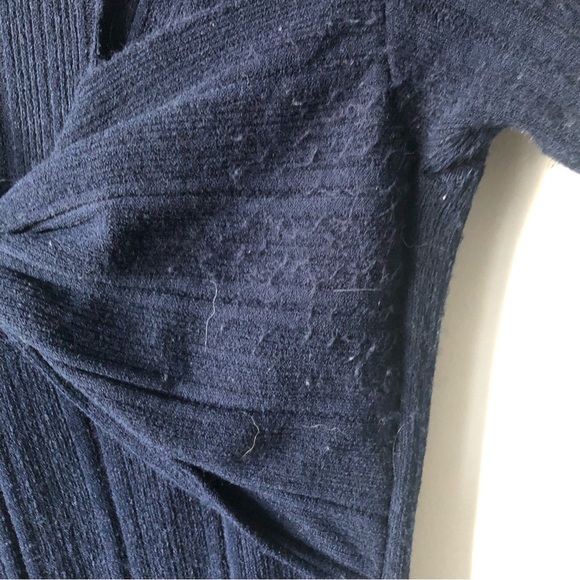 FRAME Twist-Front Rib Knit MIDI Dress sz. S - Picture 6 of 9